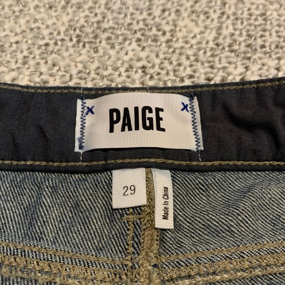 Paige Jimmy Jimmy Shorts Dark Wash Ripped - Picture 4 of 11